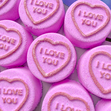 Load image into Gallery viewer, Pink Candy Heart Bath Bomb