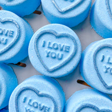 Load image into Gallery viewer, Blue Candy Heart Bath Bomb