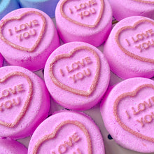 Load image into Gallery viewer, Pink Candy Heart Bath Bomb