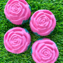 Load image into Gallery viewer, Paint The Roses Red Bath Bomb - rose bath bomb - floral bath bomb - flower bath bomb