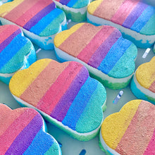 Load image into Gallery viewer, Jumbo Rainbow Cloud Pride Bath Bomb - Rainbow Cloud Bath Bomb