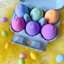 Load image into Gallery viewer, Easter Egg Bath Bomb Set Of 6 In An Egg Carton
