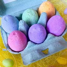 Load image into Gallery viewer, Easter Egg Bath Bomb Set Of 6 In An Egg Carton