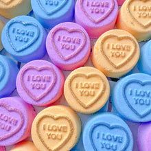 Load image into Gallery viewer, Blue Candy Heart Bath Bomb
