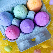 Load image into Gallery viewer, Easter Egg Bath Bomb Set Of 6 In An Egg Carton
